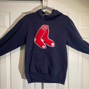 Vintage Genuine Merchandise Boston Red Sox Suede Patch Hoodie size Small